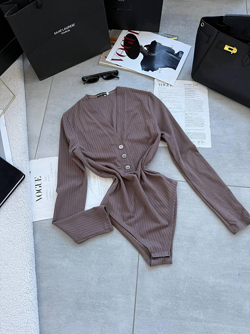 Женское теплое базовое боди из ангоры рубчик Мокко, 48/50 Одесса - изображение 5