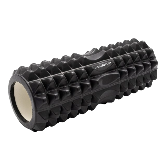 Масажний ролик (роллер) PowerPlay 4405 EVA Massage Roller Чорний (33x12см.) Каменское