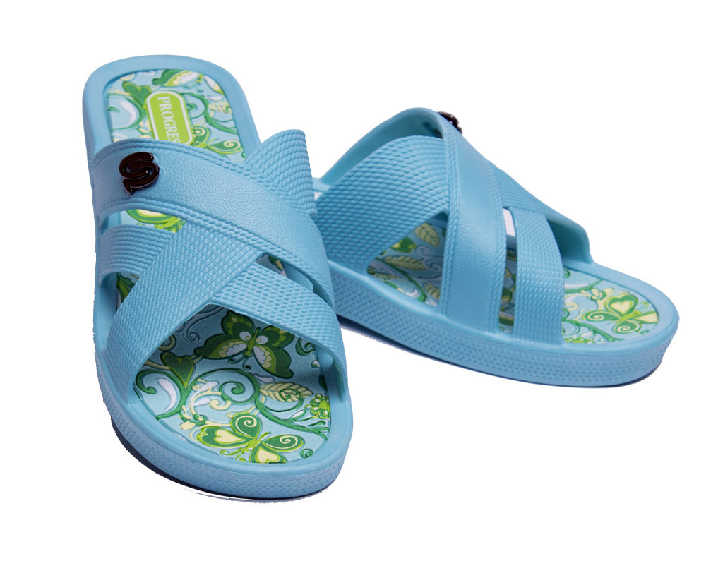 Женские шлепанцы на платформе пенка берюзовые Одесса - изображение 9