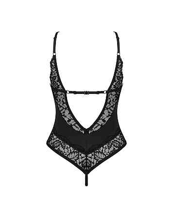 Боди кружевной с открытым доступом Obsessive Bellastia черный, XS/S Sex Aura Киев