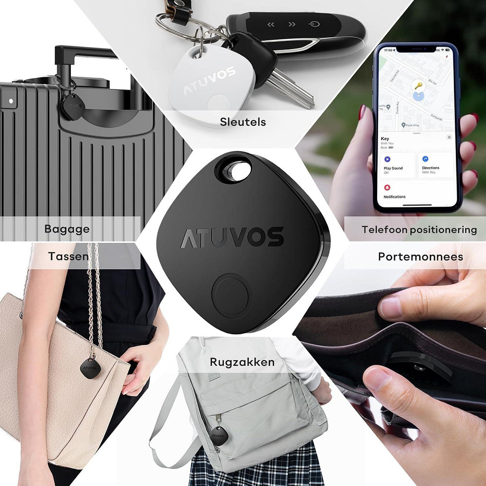 Трекер для пошуку ключів, предметів із додатком Apple Find My (лише для iOS) ATUVOS AT2101 Луцьк - фото 4