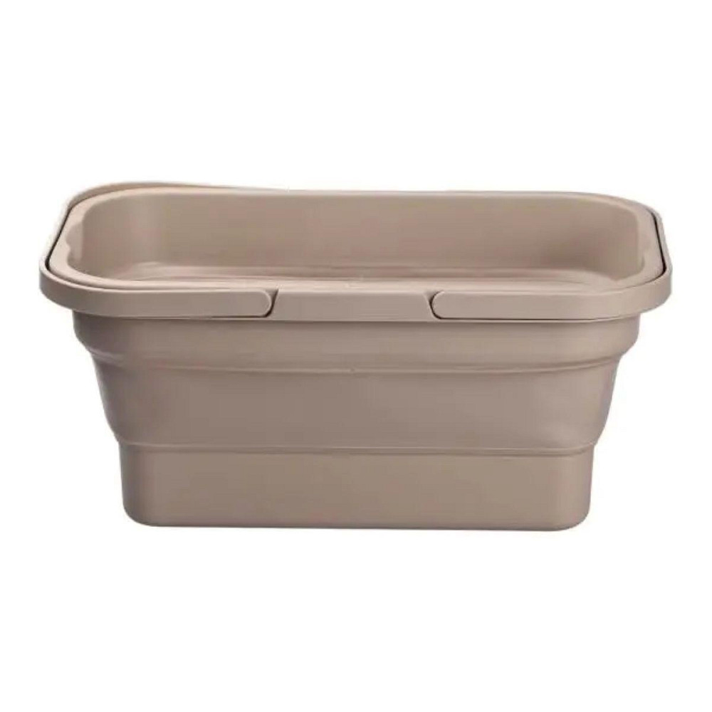 Складная корзина для пикника с крышкой-столиком 44.8х26х14 см Бежевая SJ-0120BE Киев - изображение 4