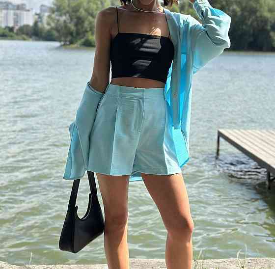 Костюм жіночий літній льон Бірюзовий XS-S Харків