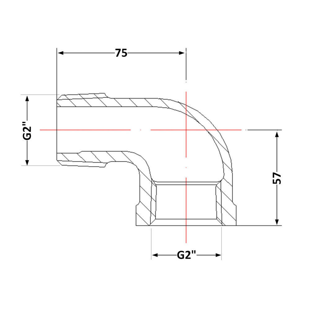 Кут чавунний 2" НР Київ - фото 2
