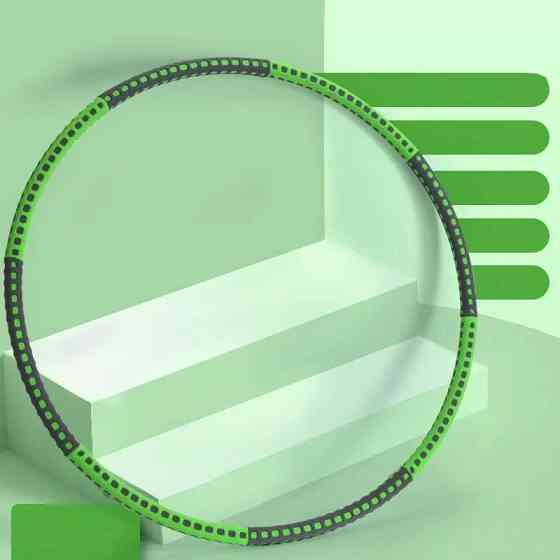 Обруч масажний для фітнесу та йоги діаметр 94 см, зелений Кам'янець-Подільський