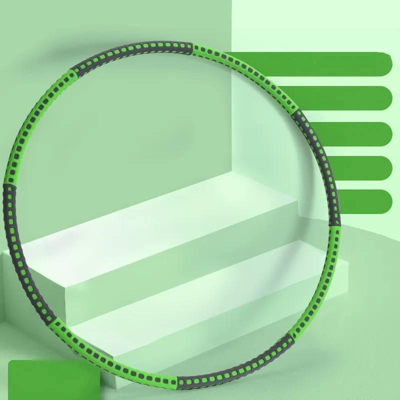 Обруч масажний для фитнеса и йоги диаметр 94 см,зелёный Каменец-Подольский - изображение 2