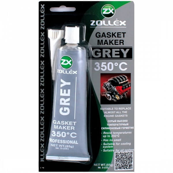 Герметик прокладка Zollex Grey Gasket Maker +350°C серый 85г Полтава - фото 1