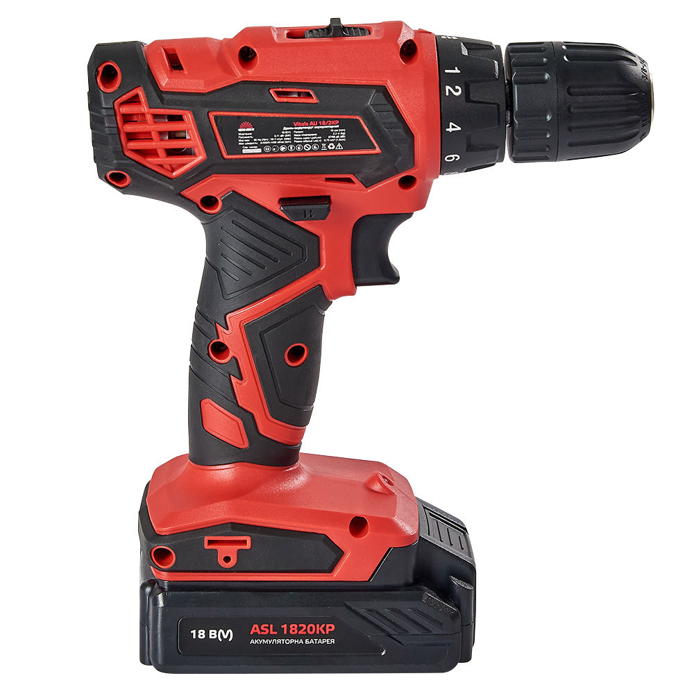 Дриль-шурупокрут акумуляторний Vitals AU 18/2KP Харків - фото 4