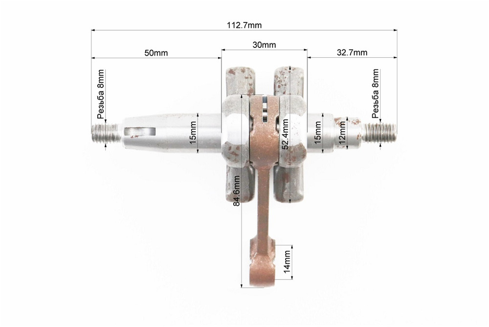 Колінвал 1E44F шатун - жовтий Київ - фото 2