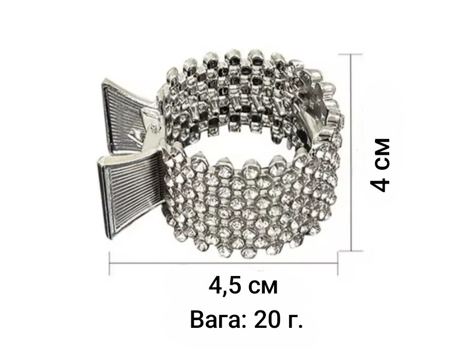 Затискач для волосся Золотистий Сміла - фото 4