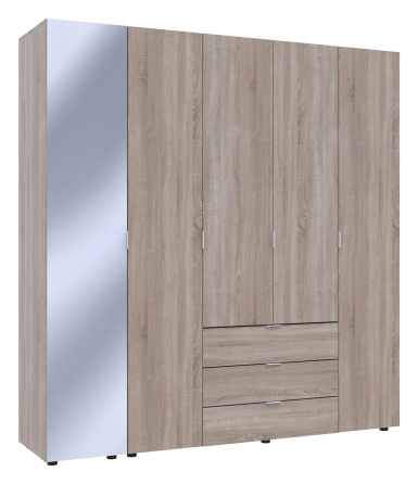 Комплект шаф для одягу Doros Гелар (2 шт.) 194х49,5х203,4 см Дзеркало/Дуб сонома (DRS-011139) Львів