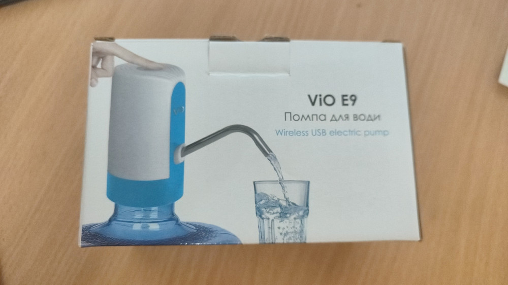 Помпа для води на бутель електрична ViO E9 блакитна Київ - фото 2