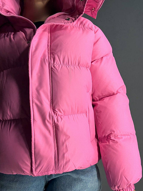 Куртка жіноча Lady Yep 10005 дута пуффер з капюшоном рожева, рожевий, 42 Київ - фото 7