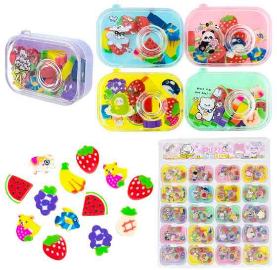 Резиночки стирачки набор 20 шт Фрукты Киев