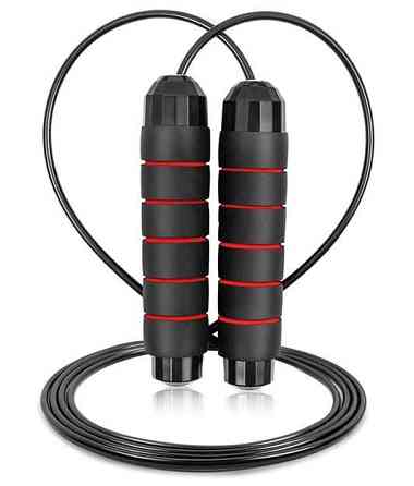 Скакалка швидкісна PowerPlay 4210 Power Weighted Jump Rope Чорна (2,7m.) Кам'янське
