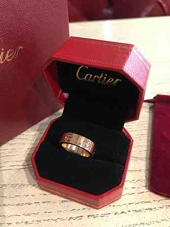 Cartier кільце в рожевому золоті LOVE / Cartier кільце рожеве золото без каменів Одеса