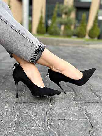 Туфлі жіночі Avelina чорні еко-замша каблук 11см 38р (3723) Коломия
