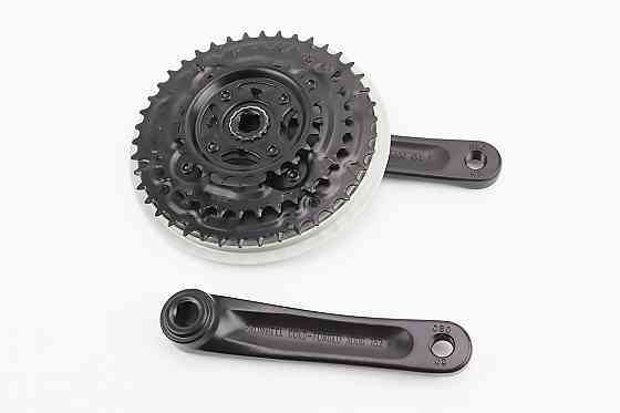 Шатуни "квадрат" 152мм, 42.34.24T MTB, алюмінієві, чорно-сірий MA-AC49 Київ