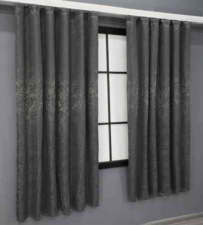 Комплект коротких штор VR-Textil Лен мрамор Pavliani ХО № 1267ш 130х170 см 2 шт Серо-коричневый (35-0108) Киев