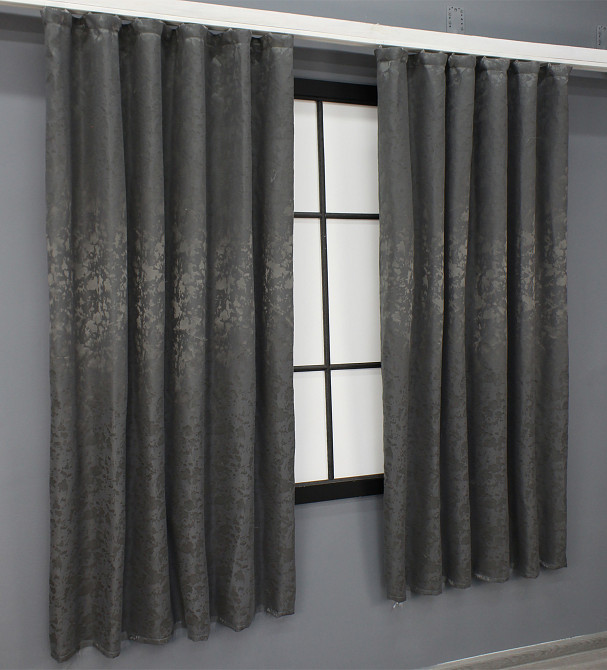 Комплект коротких штор VR-Textil Лен мрамор Pavliani ХО № 1267ш 130х170 см 2 шт Серо-коричневый (35-0108) Киев - изображение 4