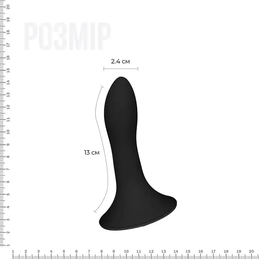 Дилдо з присоскою Adrien Lastic Hitsens 5 Black, відмінно для страпона, діаметр 2,4 см, довжина 13см Львів - фото 2