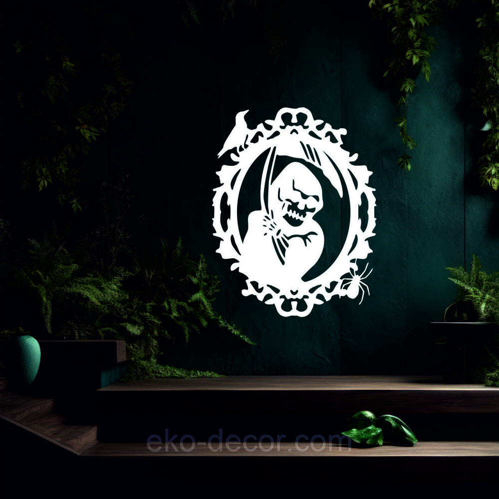 Декоративне настінне Панно «Смерти з косою», Декор на стіну 110*86 см, Білий Київ - фото 4