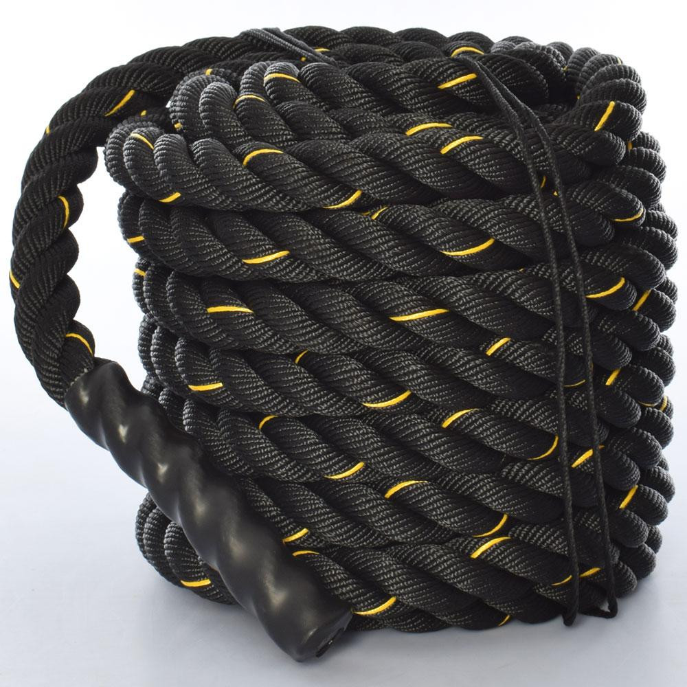 Бойовий канат для кросфіту Profi чорний Бровари - фото 1