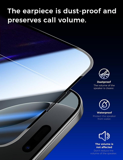 Захисне скло MAGIC JOHN iPhone 16 Pro Max 6.9" прозоре 2 шт загартоване 9H HD без бульбашок олеофобне автопиловидалення Київ - фото 2