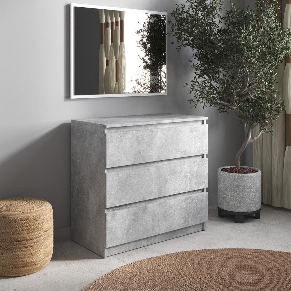 Комод VAYS R-3, на 3 ящика без ручек, ЛДСП 80×40×75 см – для дома, офиса, гостиной, спальни Львов - изображение 4