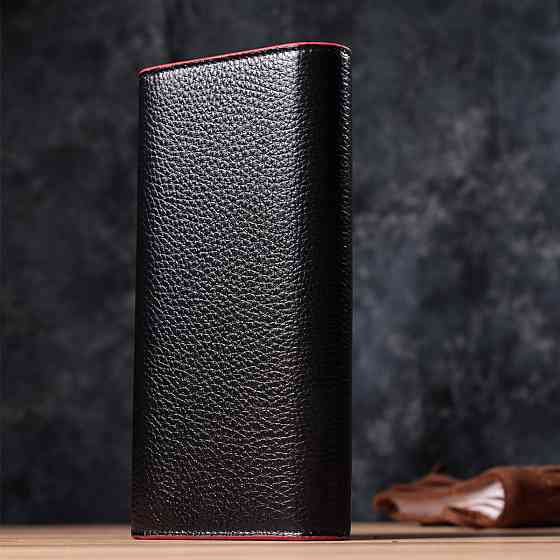 Женский кошелек с треугольным клапаном из натуральной кожи Tony Bellucci 22860 Черный Киев