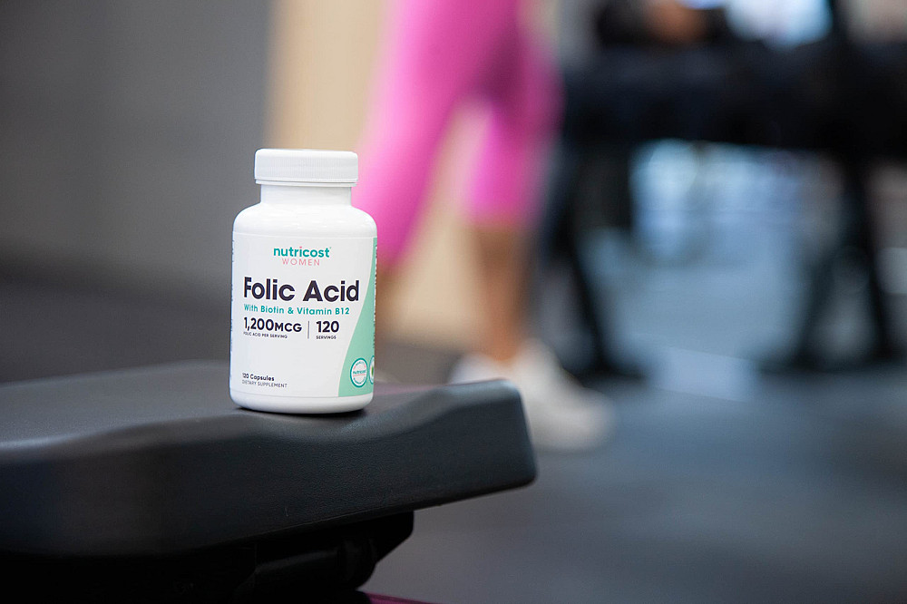 Folic Acid with Biotin & Vitamin B12, 120 Capsules Луцк - изображение 3