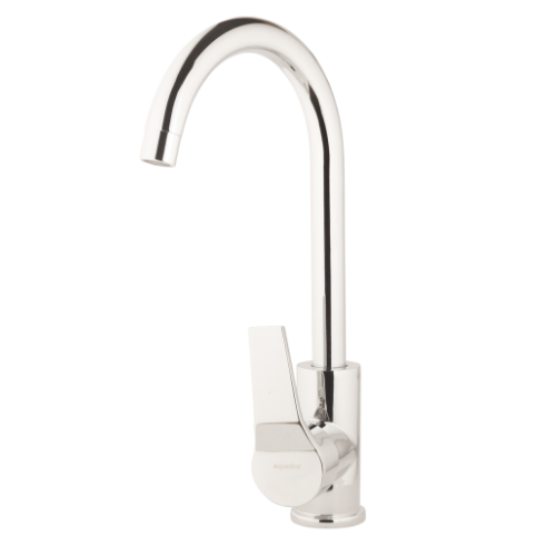 Змішувач S45 d40мм для кухні гусак вухо високий на гайці Aquatica Житомир - фото 4