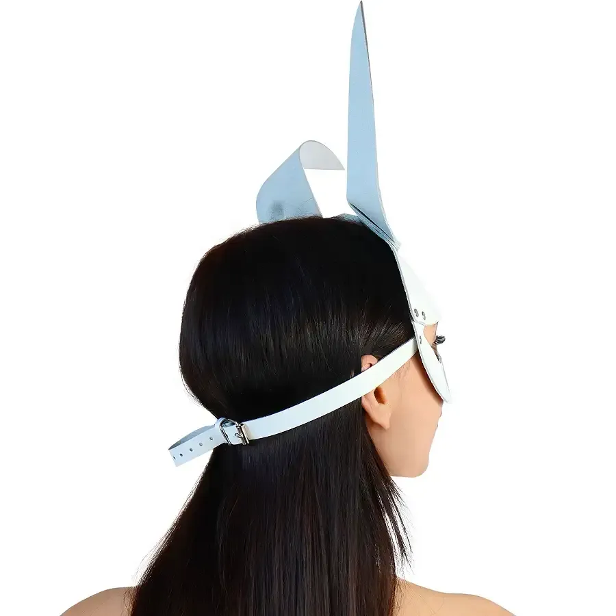 Шкіряна маска Зайчика Art of Sex - Bunny mask, колір Білий Львів - фото 2