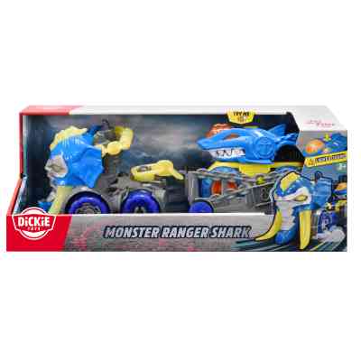Машина Dickie Toys Монстр Рейнджер Акула, со звуковыми и световыми эффектами, 32 см (3755006) Винница