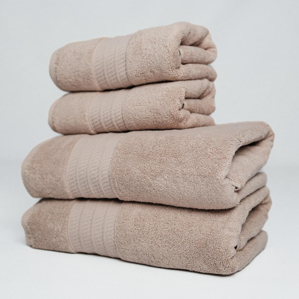 Набор Махровых полотенец , Махра,Бежевый,50/90 и 70/140 Киев - изображение 2