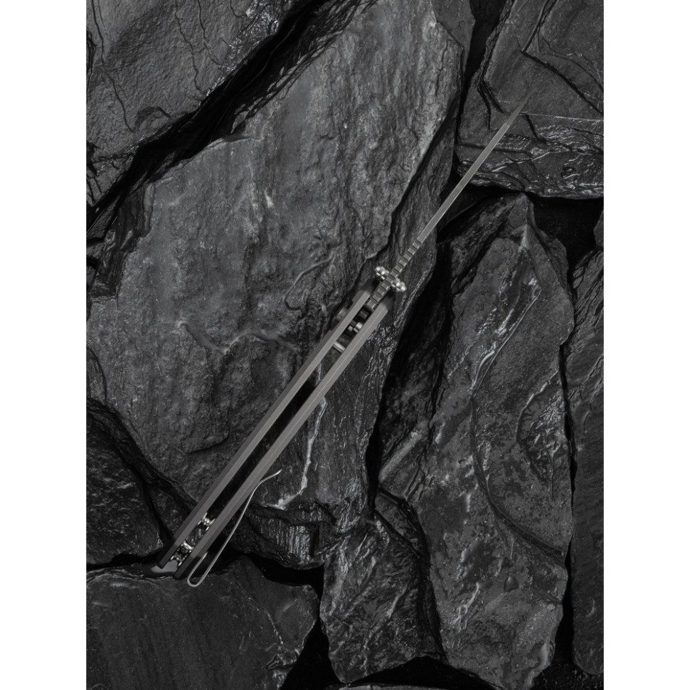 Ніж складаний туристичний Civivi Pragma Prime, (8.9 см) Damascus / Aluminum сірий Київ - фото 16