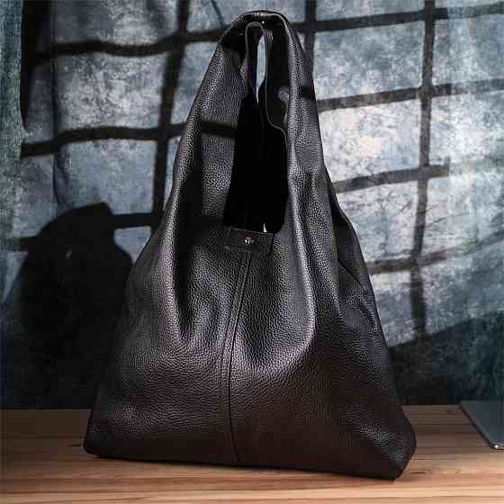 Жіночий шоппер 2 в 1 із натуральної шкіри GRANDE PELLE 22881 Чорний Київ