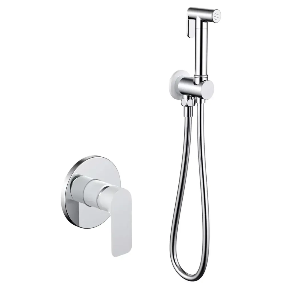 Гігієнічний душ прихованого монтажу GAPPO G7248 білий/хром Київ - фото 2