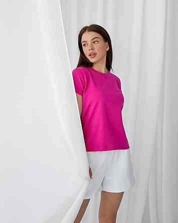 Базова футболка жіноча однотонна Малиновий S Харків