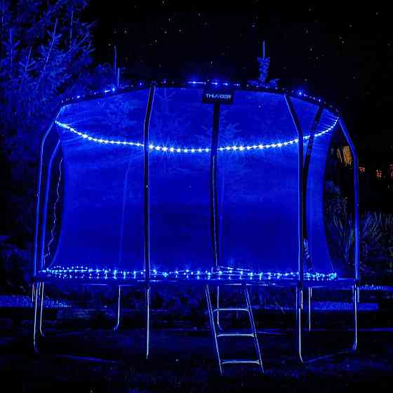 Батут THUNDER INSIDE ELITE с внутренней сеткой 8 футов 255 см черно-голубой Киев