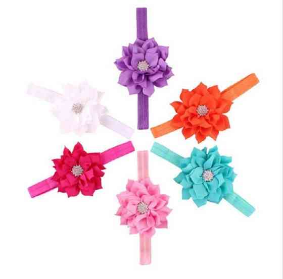 Дитяча пов'язка-квітка помаранчева - коло 40-52см, квітка 9см Київ