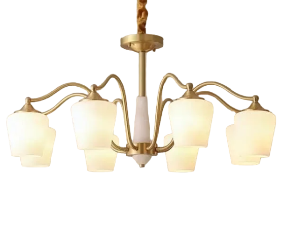 Светодиодная люстра Колокольчик 6036 (Золотая) на 6 плафонов Винница