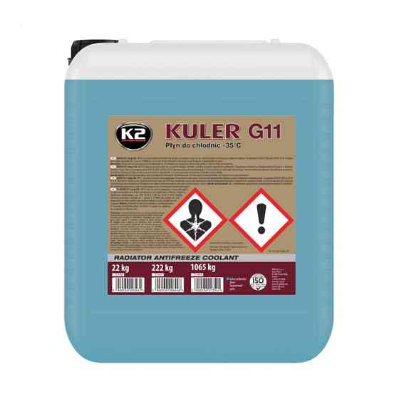 Антифриз K2 Kuler Long Life G11 -35°C голубой готовый 22кг Львов