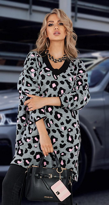 Свитер с принтом леопард (42-48) Киев - изображение 1