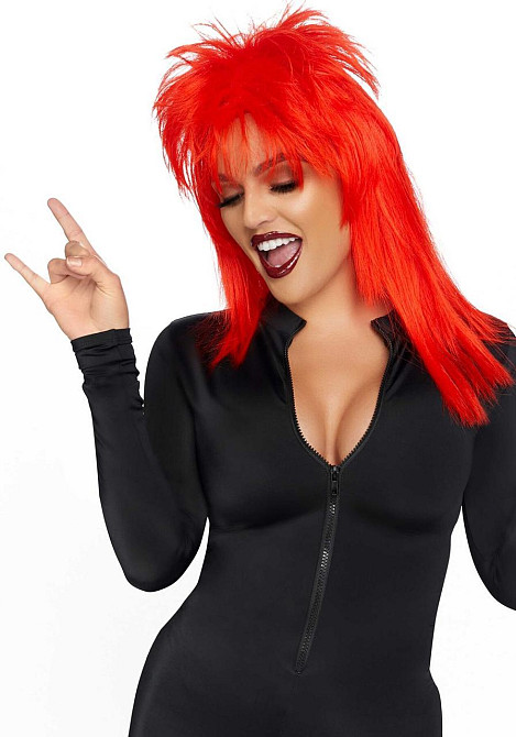 Перука рок-зірки Leg Avenue Unisex rockstar wig Red, унісекс, 53 см Sex Aura Київ - фото 3