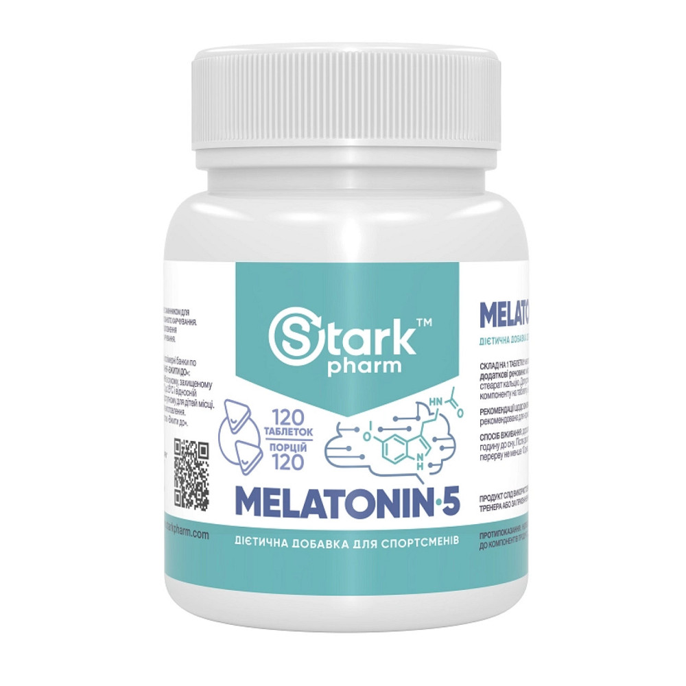 Мелатонин Stark Pharm Stark Melatonin 5mg - 120tabs Киев - изображение 1