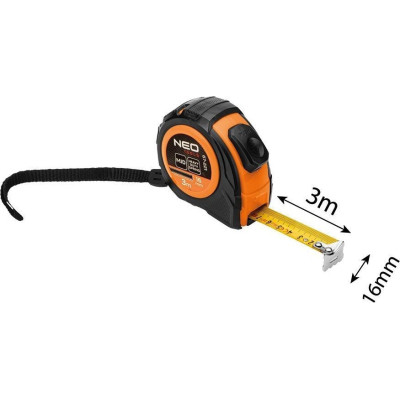 Рулетка Neo Tools 5мx16мм, с фиксатором сматывания (67-221) Винница - изображение 7