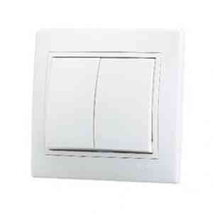 LESYA білий Вимикач внутрішній 2кл Лезард Житомир