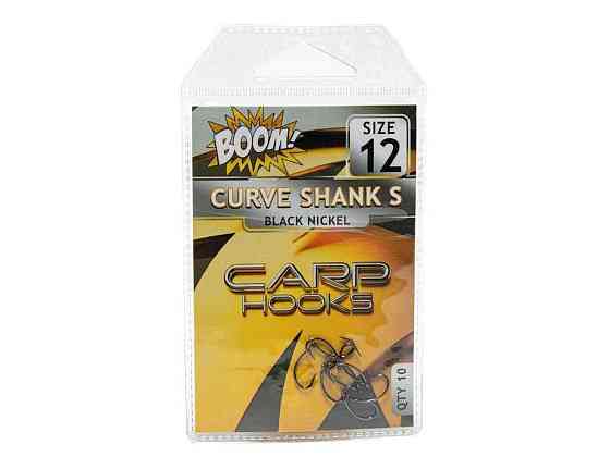 Гачок для мирної риби Curve Shank S №12 (10 шт/уп) (Black Nickel) ТМ BOOM Київ