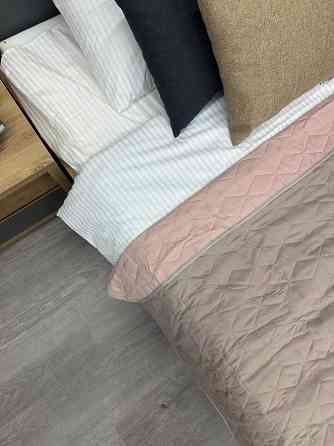 Покрывало двустороннее Decorator Microfiber ромб 215x240 см какао с розовым (85-142) Киев